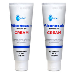 Globe crema antifúngica frontal mostrando empaque y beneficio alivio rápido