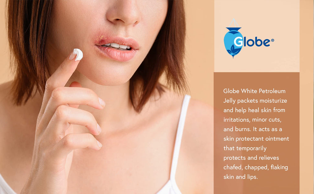 Globe uso en labios agrietados para alivio y protección