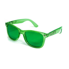 GloFX gafas junto a mano para comparar tamaño y portabilidad beneficiosa