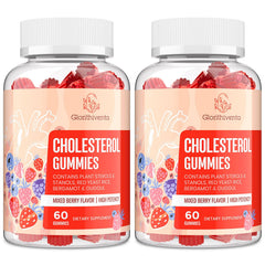 Glorithiventa envase frontal que muestra 120 gomitas veganas y conveniencia