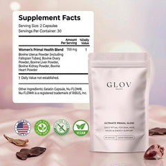 Glov Beauty cápsulas distribuidas que muestran tamaño fácil de tragar y utilidad diaria