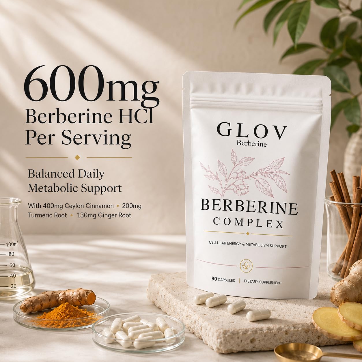 glov berberine etiqueta nutricional legible para verificar ingredientes