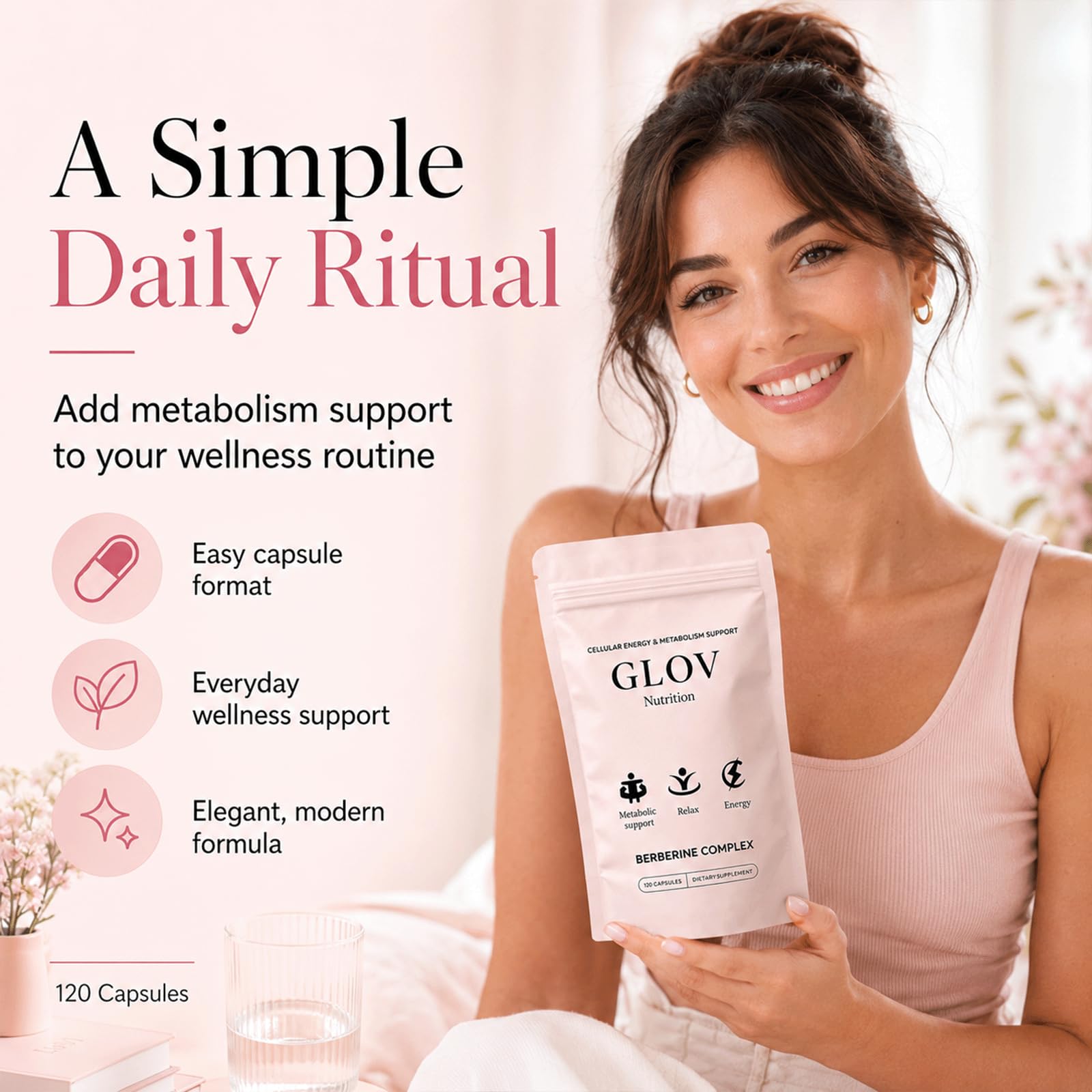 Glov Organic etiqueta con lista de ingredientes resaltando transparencia y no OGM