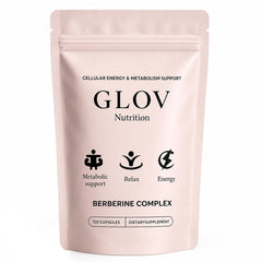 Glov Organic frasco delante mostrando etiqueta clara y beneficio de fórmula limpia