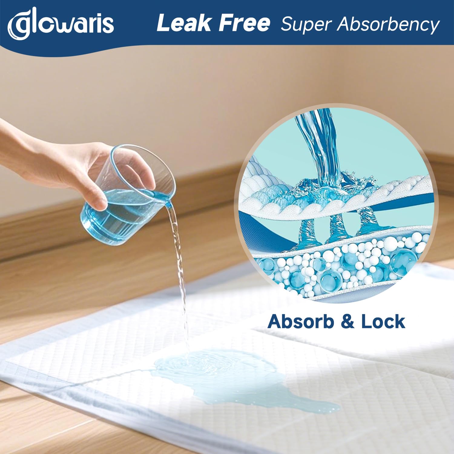 GLOWARIS detalle de la textura en rombo para mayor confort y absorción