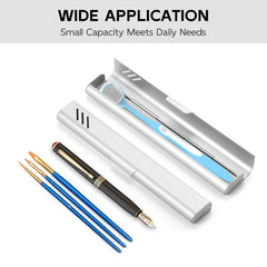 Glowivize estuche junto a mano para ver tamaño compacto y portabilidad