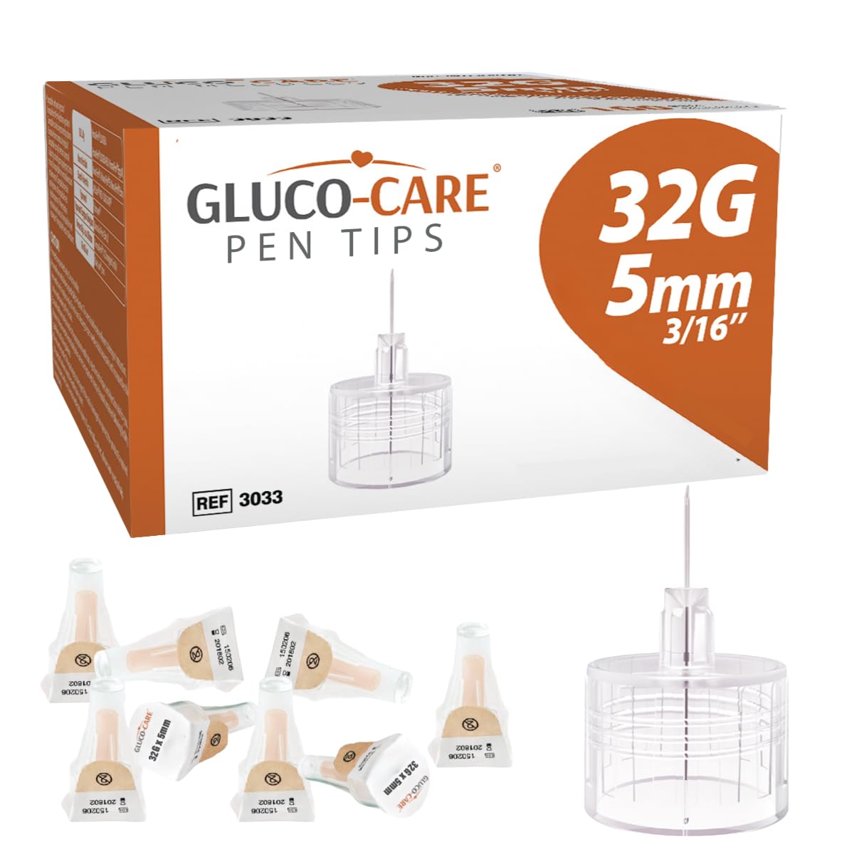 GLUCO-CARE frente del empaque mostrando 100 unidades y sello de seguridad