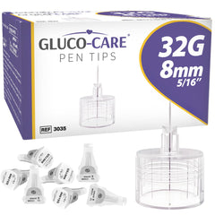 GLUCO-CARE frontal del empaque mostrando 100 unidades y claridad