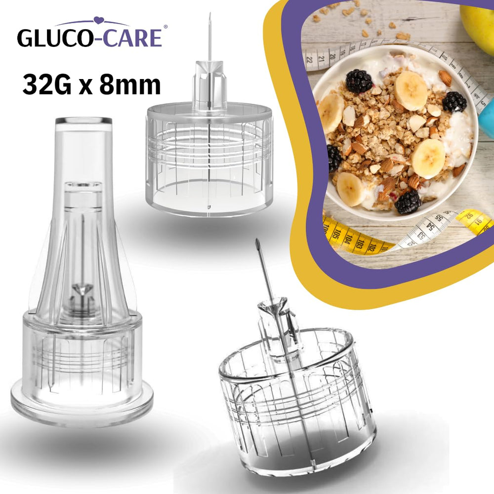 GLUCO-CARE primer plano pared delgada para flujo más suave