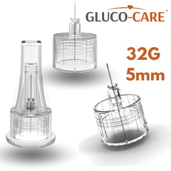 GLUCO-CARE punta montada en bolígrafo demostrando ajuste enroscable