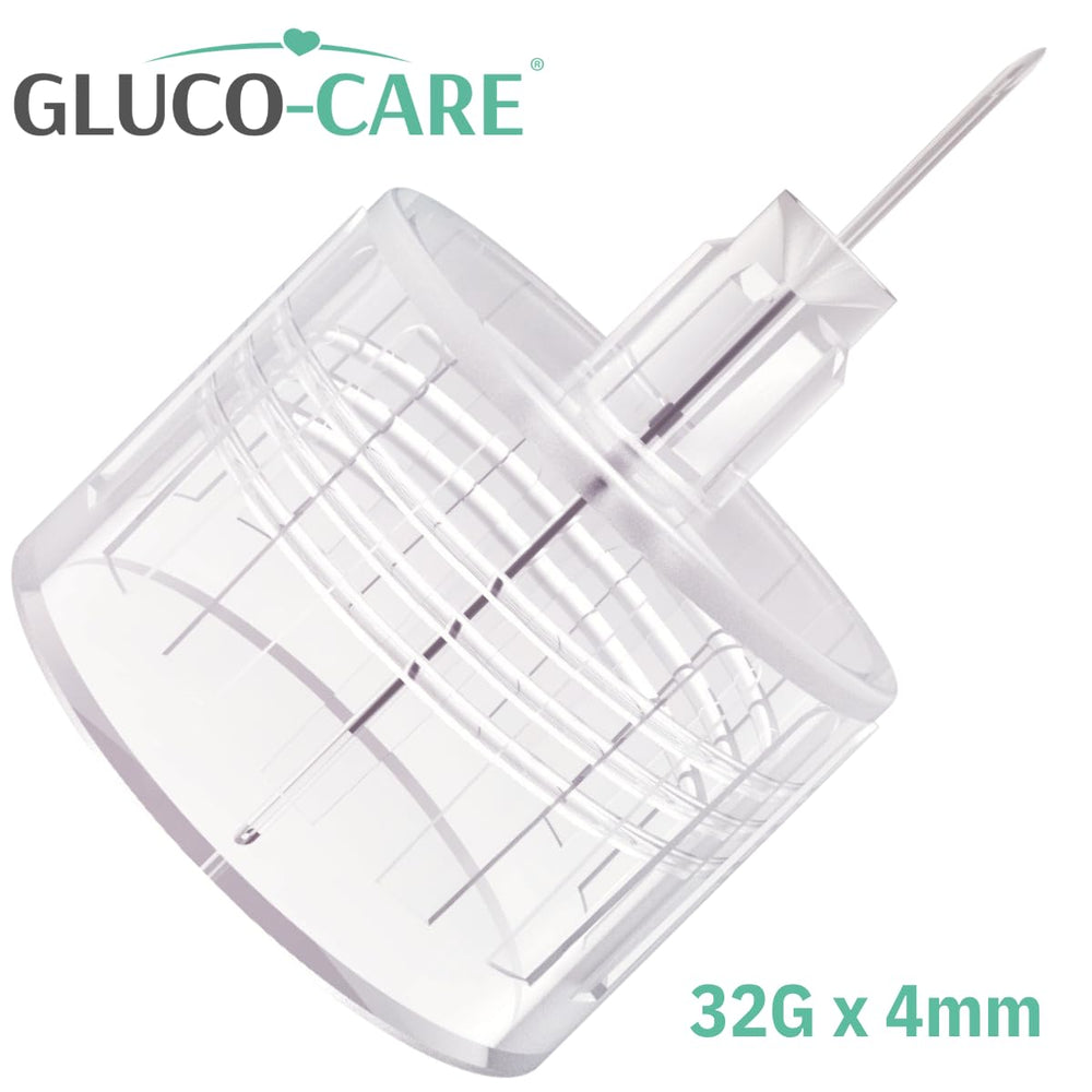 GLUCO-CARE punta montada en pluma para inserción precisa y manejo sencillo