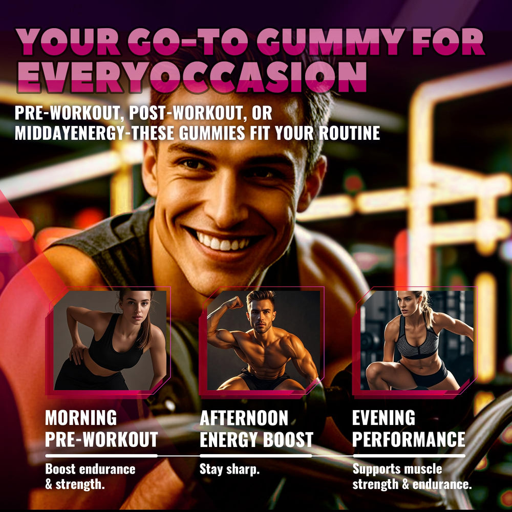 GlucoBio estilo de vida en gimnasio con gomitas, solución portable