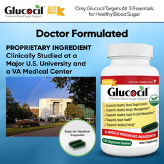 Glucocil cápsulas en mano para ver tamaño y facilidad de ingestión