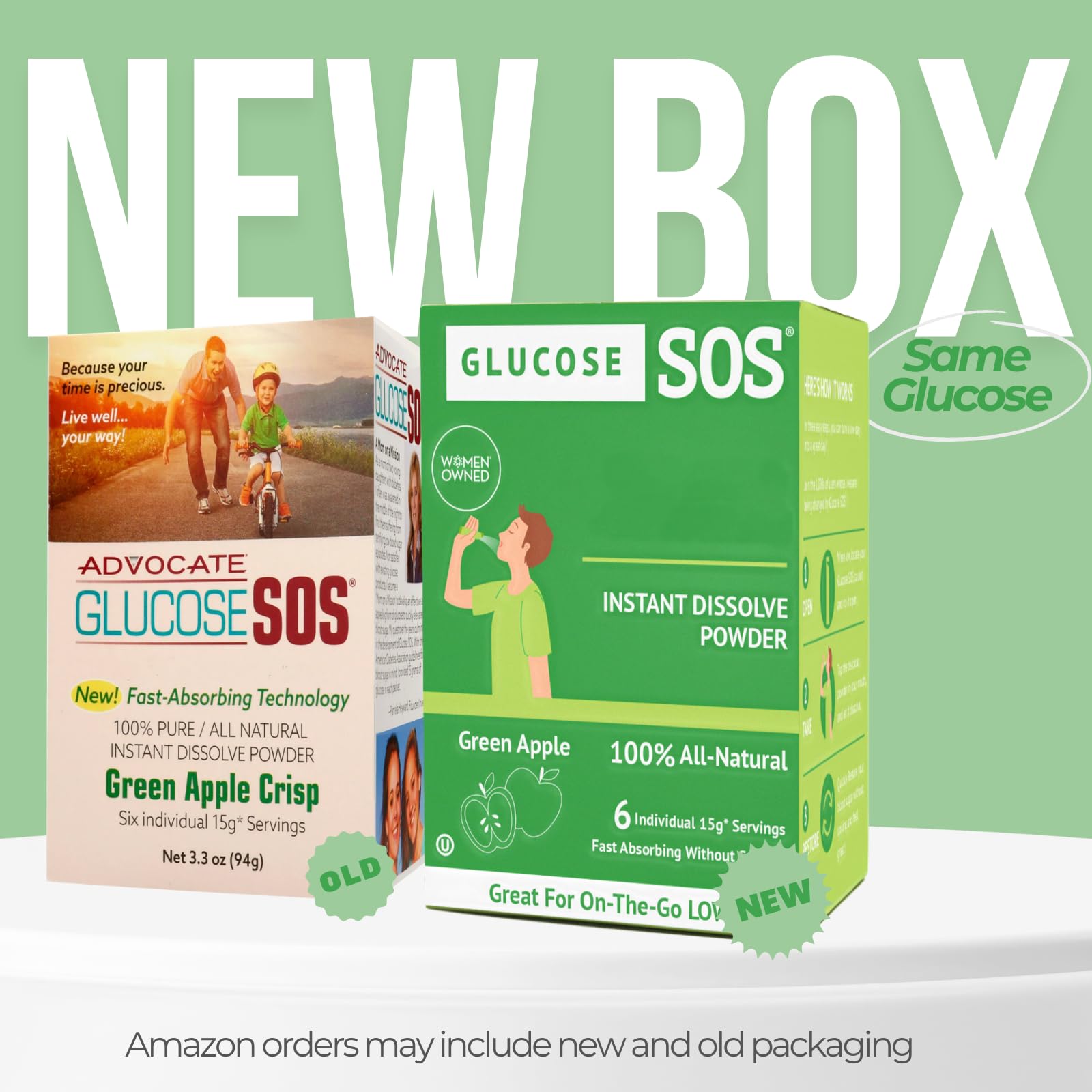 Glucose SOS sachet abierto detalle, fácil apertura y uso rápido