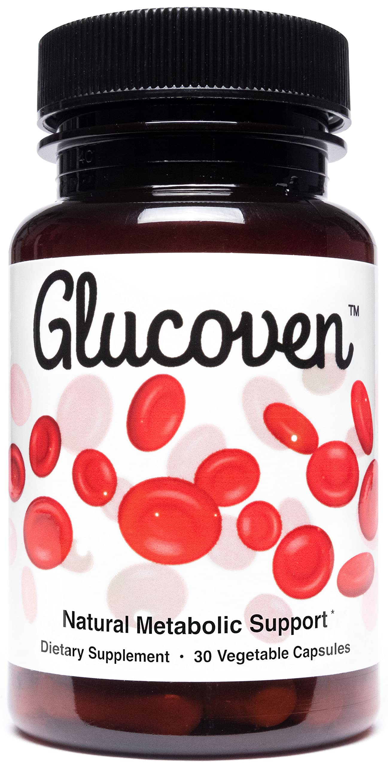 Glucoven frasco frontal mostrando etiqueta y beneficios