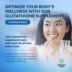 Cápsulas de Reduced Glutathione, detalle de textura para valorar calidad y pureza