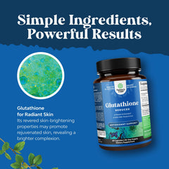 Primer plano de ingredientes: ácido alfa-lipoico con Reduced Glutathione para soporte antioxidante