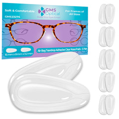 GMS Optical paquete frontal mostrando 5 pares y comodidad visible