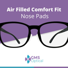 GMS Optical textura de silicona suave mostrando amortiguación cómoda