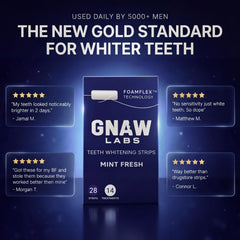 GNAW LABS hombre sonriendo tras tratamiento, impacto estético
