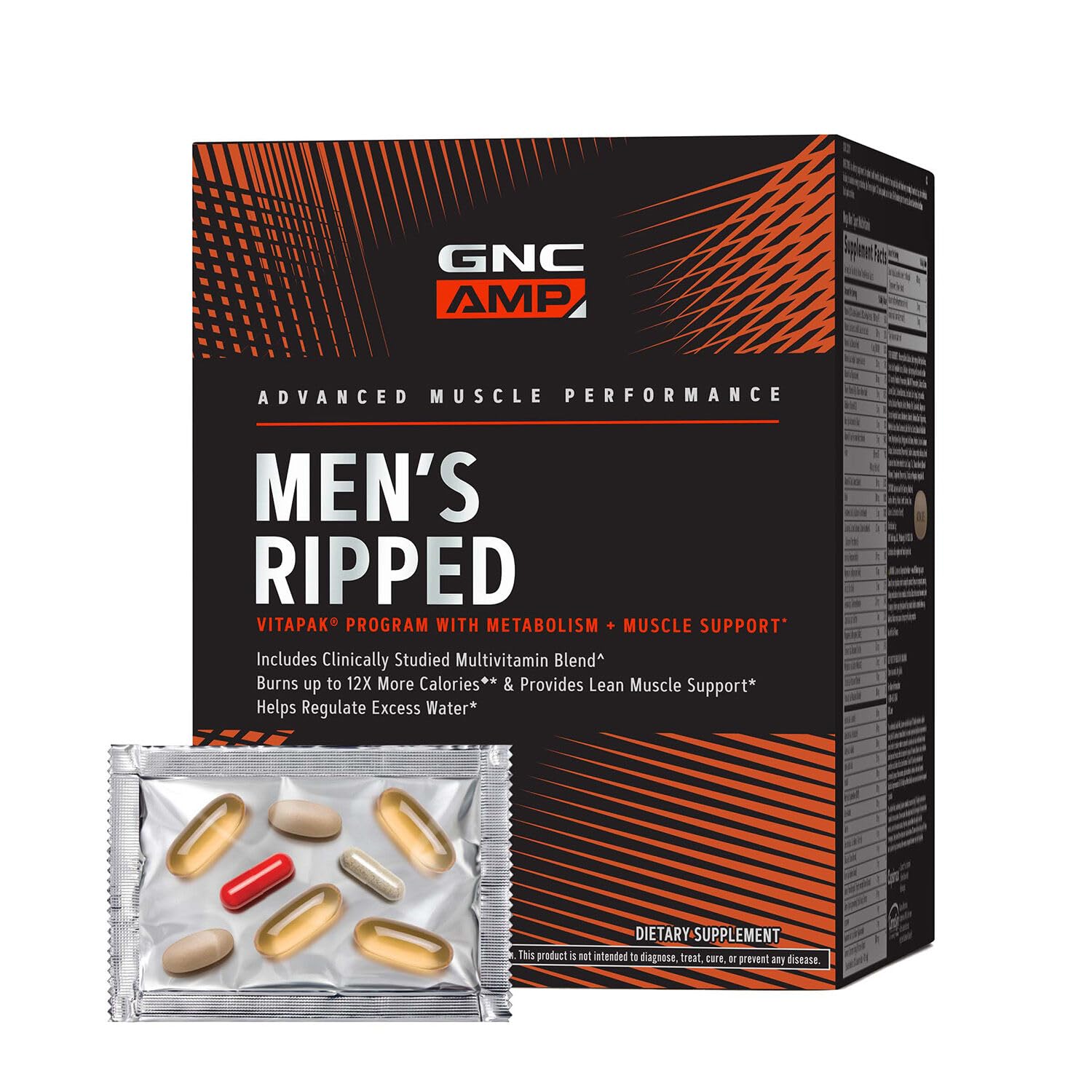 GNC AMP Men’s Ripped Vitapak cápsulas: impulso energético para entrenar