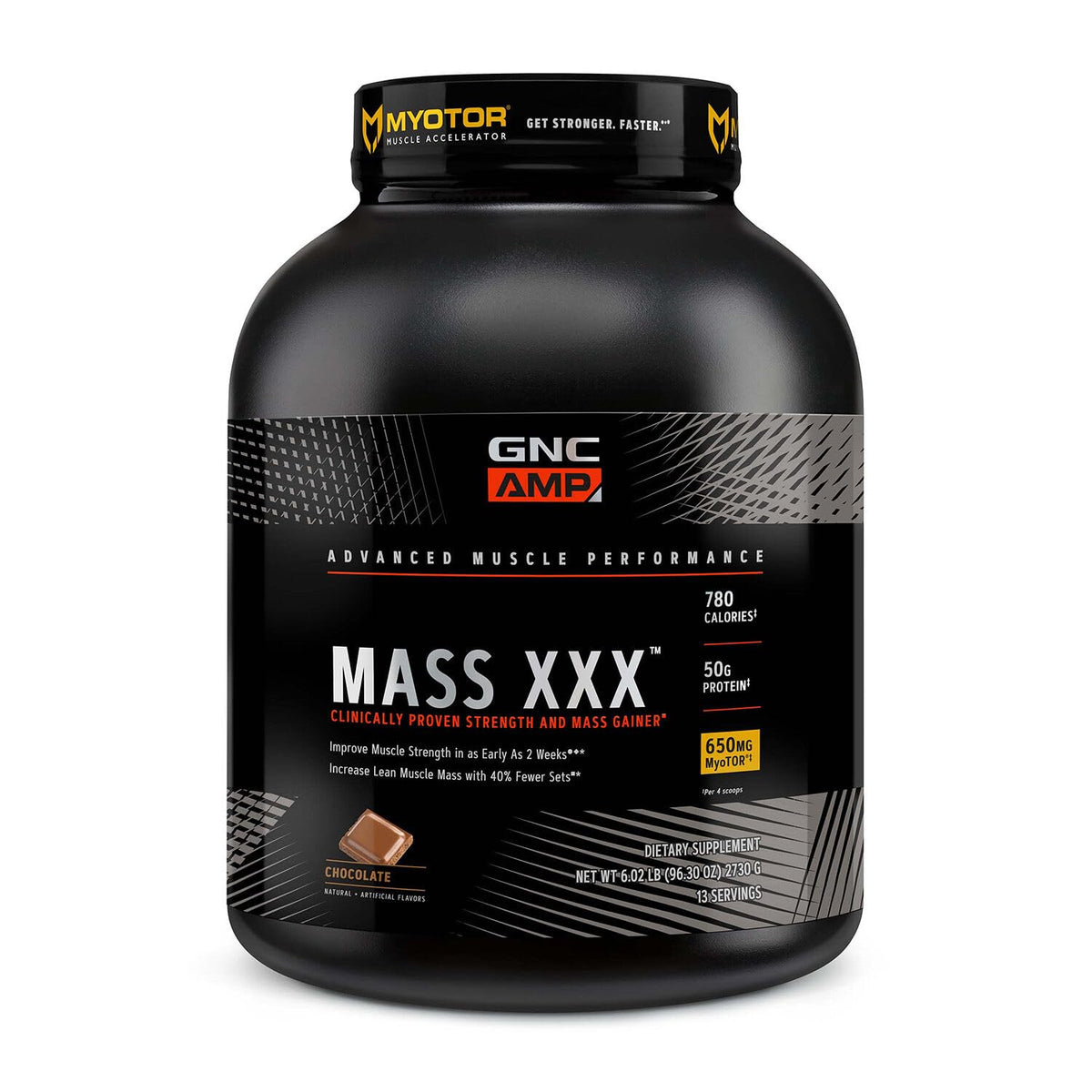 GNC AMP Mass XXX en bote, proteína para ganancia de masa