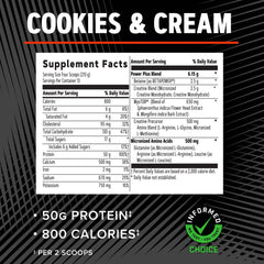 Textura cremosa de GNC AMP Mass XXX para entrenos intensos