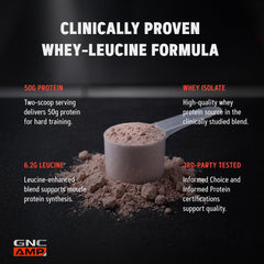 GNC envase junto a una pesa para comparar el tamaño de 59.4 oz