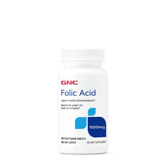 GNC frasco frontal del producto mostrando 100 tabletas y etiqueta clara, confianza y conveniencia