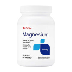 GNC frente del producto mostrando envase y cantidad 120 cápsulas, confianza de marca