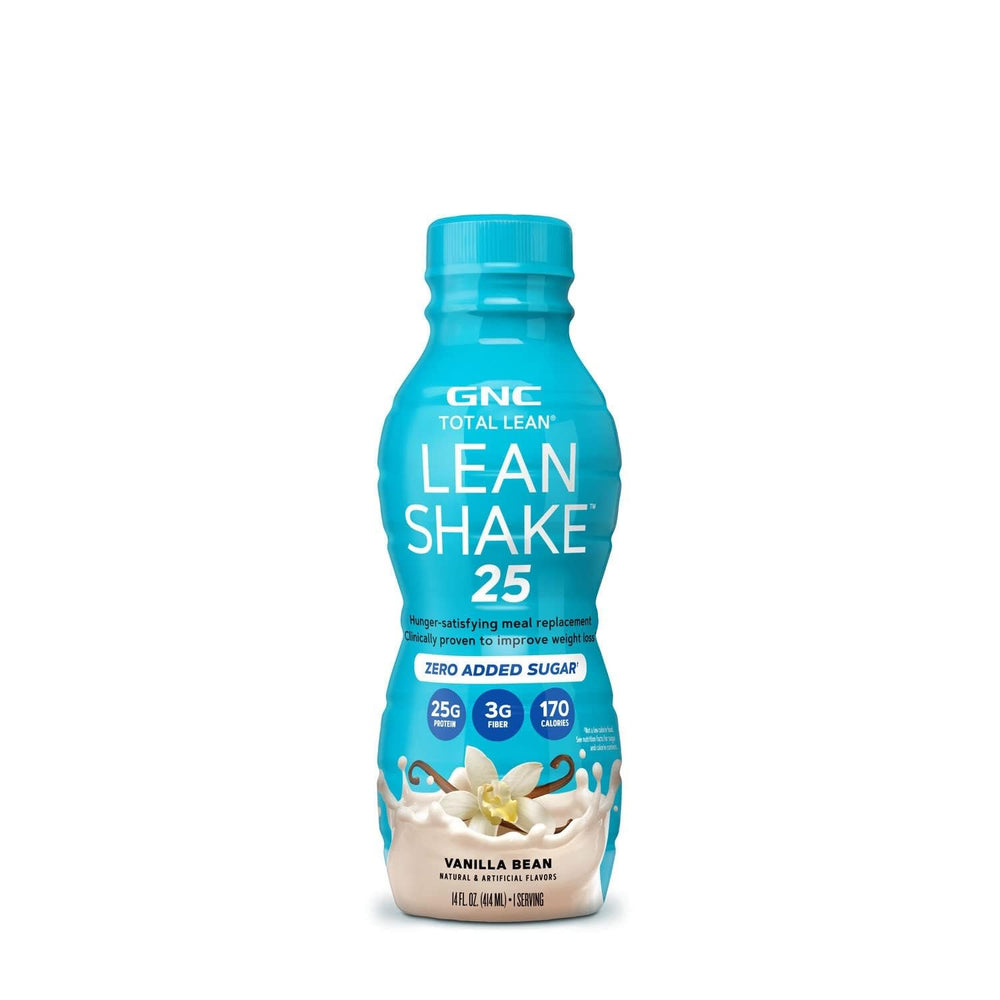 Persona sosteniendo GNC Lean Shake 25 demostrando portabilidad y consumo inmediato