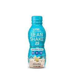 Persona sosteniendo GNC Lean Shake 25 demostrando portabilidad y consumo inmediato