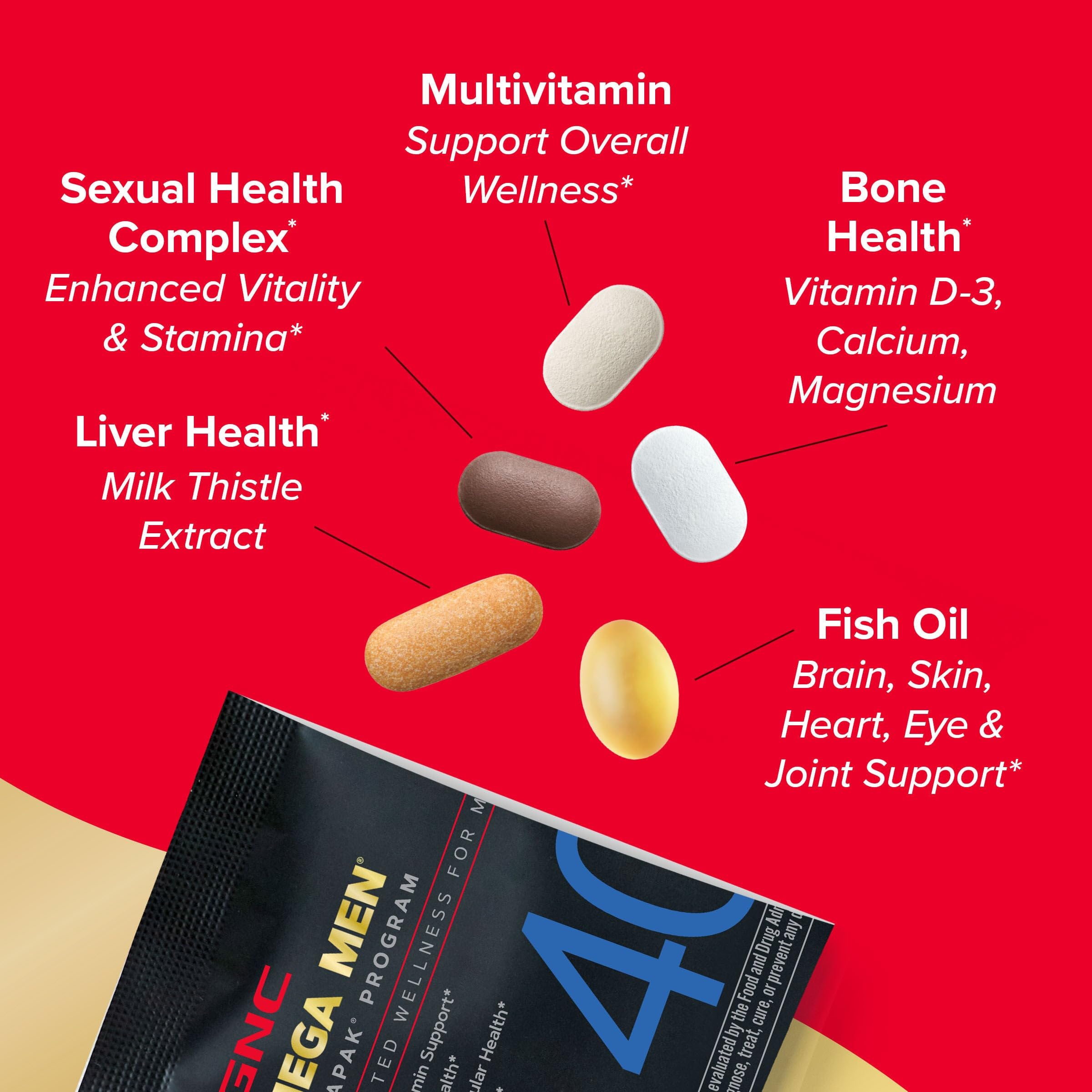GNC Mega Men 40+ ambiente lifestyle con hombre activo, apoyo a la vitalidad