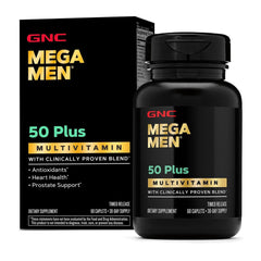 GNC frasco frontal del producto mostrando la presentación de 60 caplets y beneficio de suplemento completo