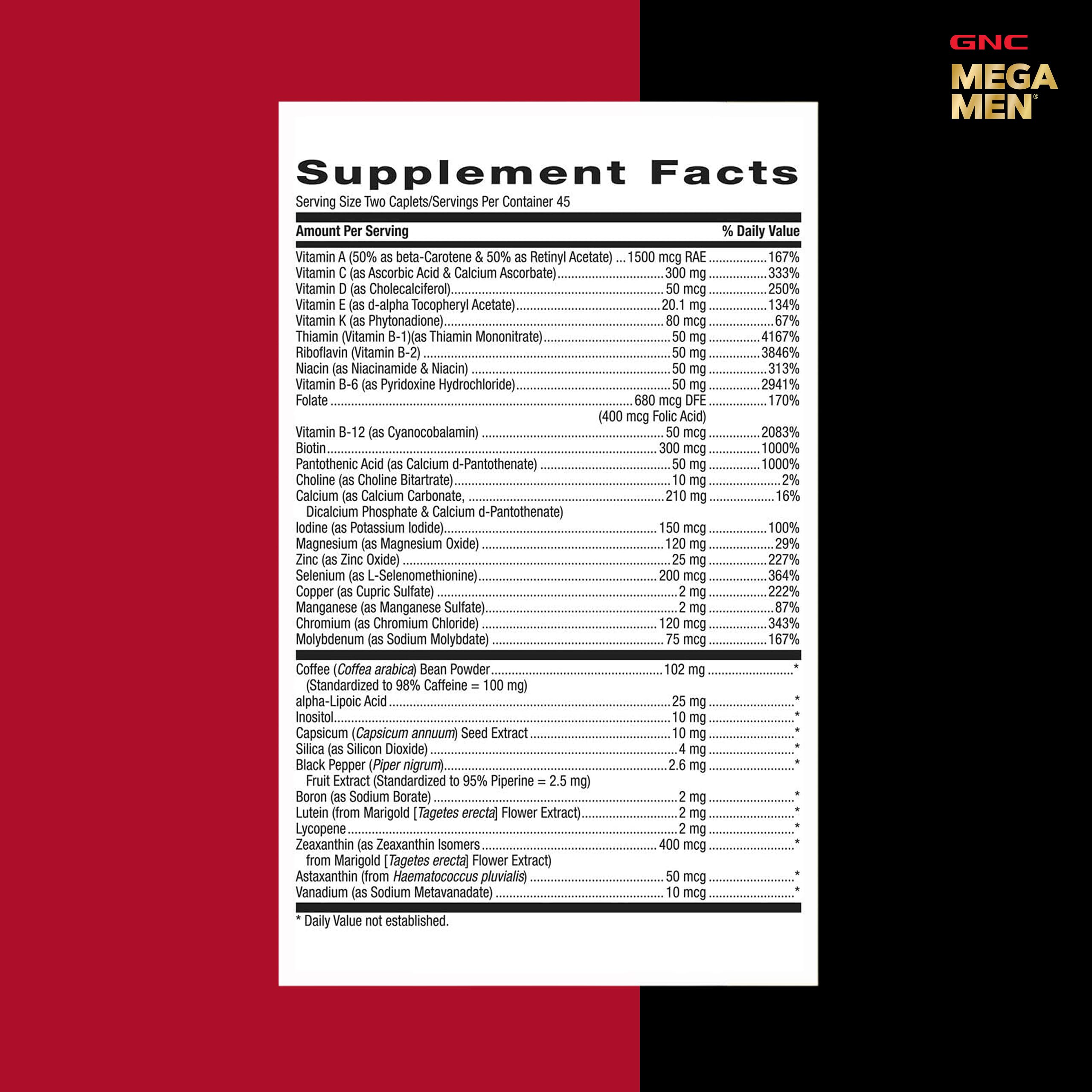GNC Mega Men estilo de vida con hombre activo destacando soporte para energía diaria