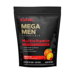 GNC Mega Men vista frontal del envase mostrando 60 unidades y beneficio práctico