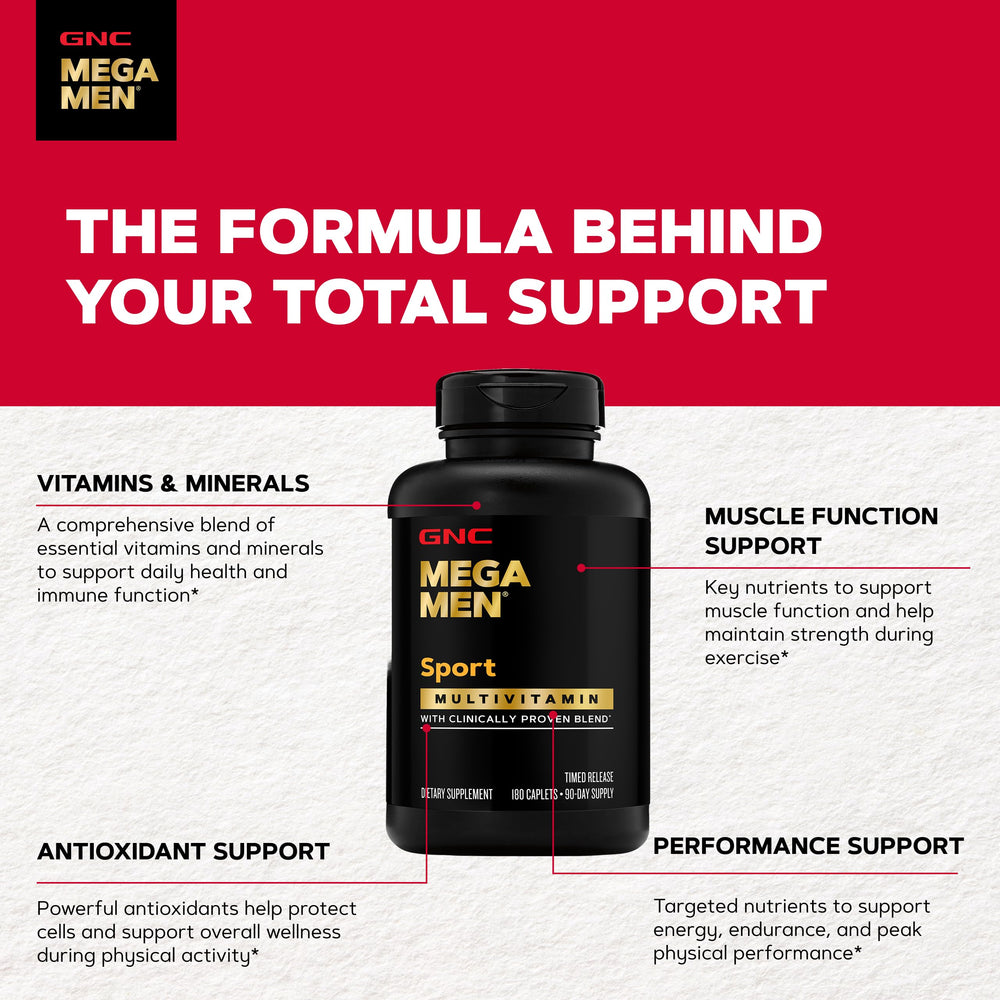 GNC Mega Men Sport usado en gimnasio durante entrenamiento para energía