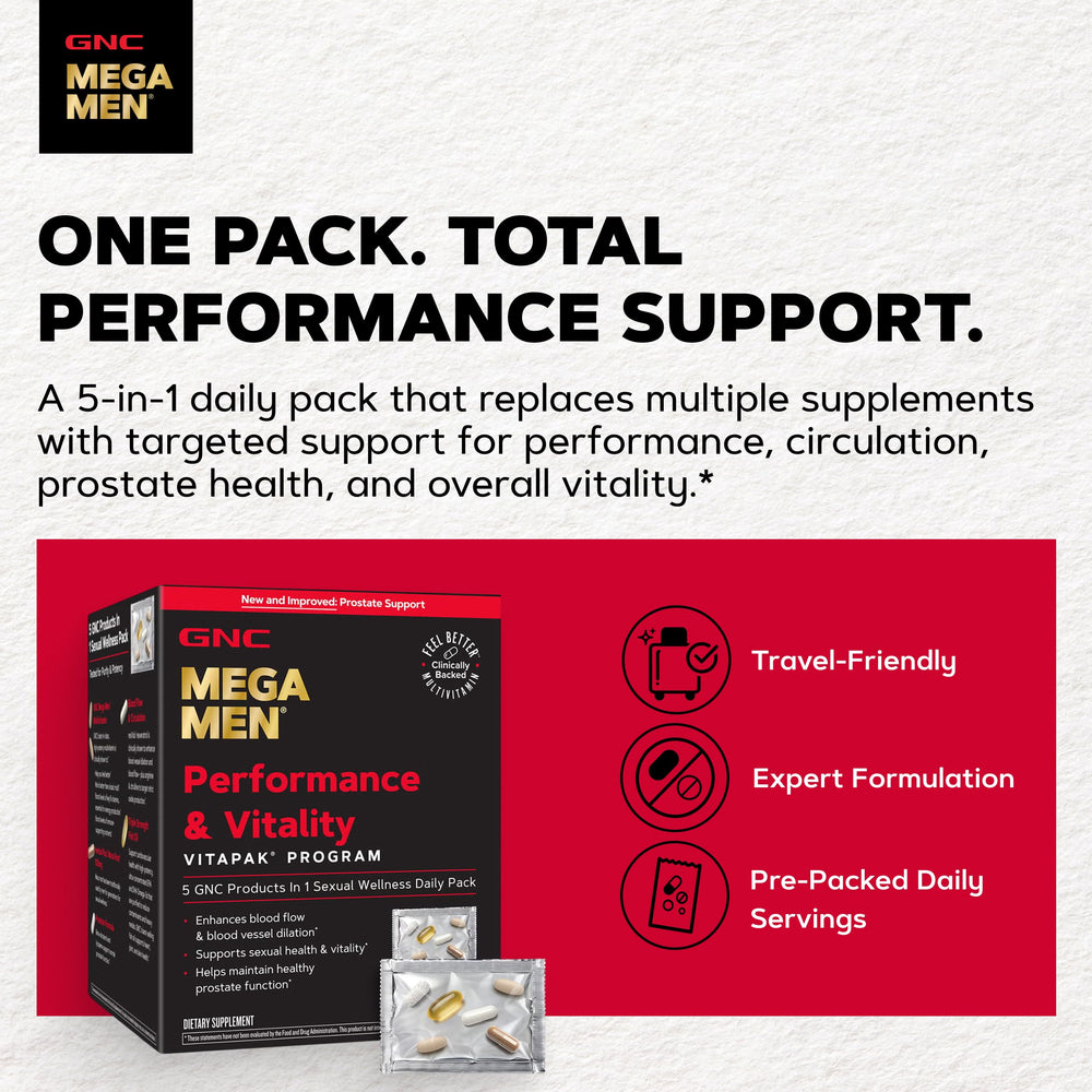 GNC Mega Men detalle de tabletas y cápsulas, evidencia de calidad y pureza