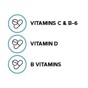 Envase GNC Milestones abierto con tabletas listas para consumo diario