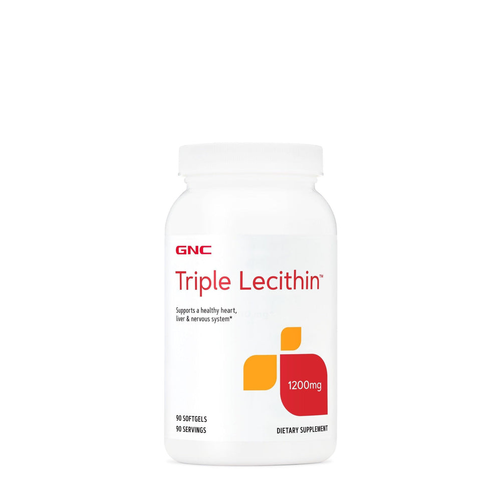 GNC frasco frontal con etiqueta clara y beneficios visibles