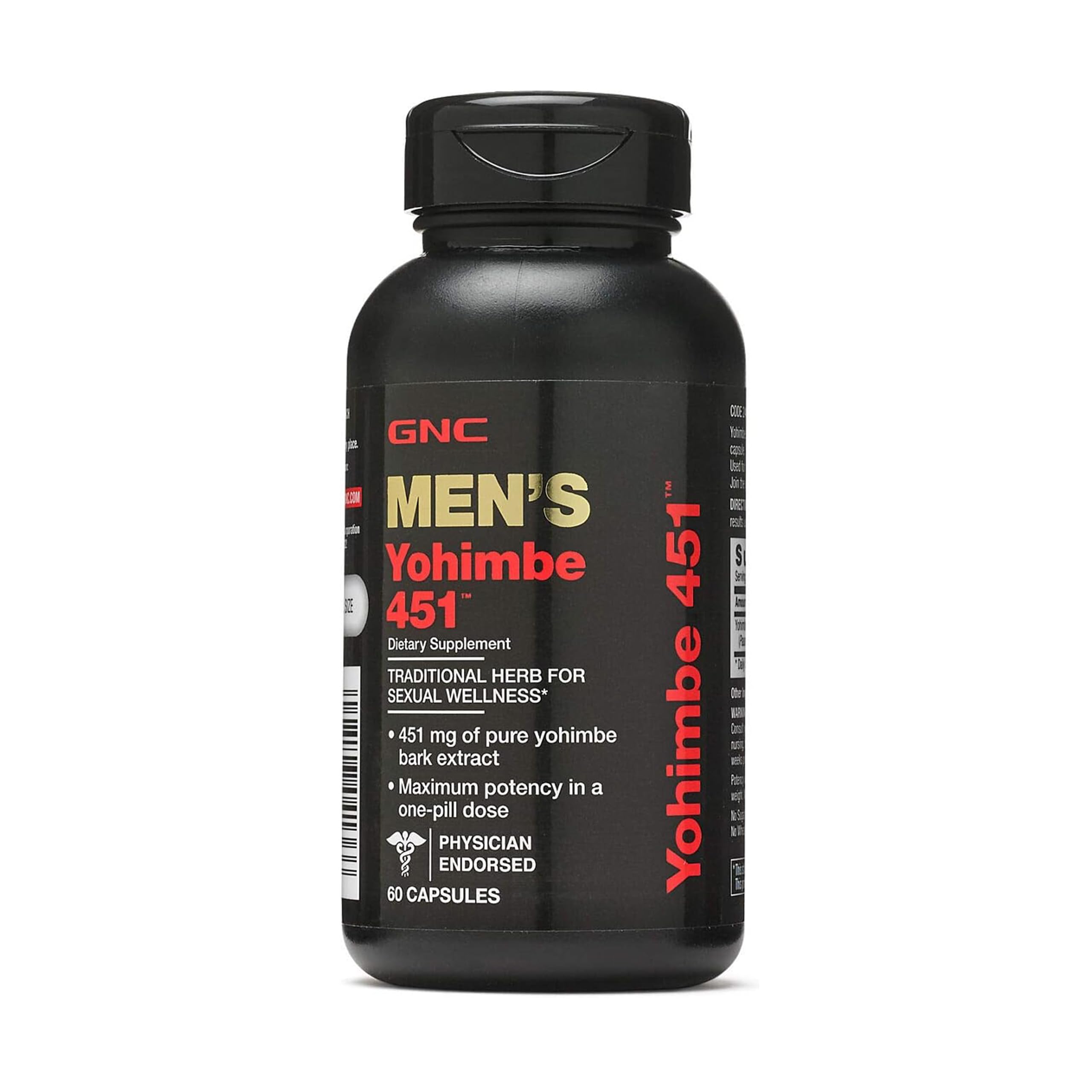 GNC Yohimbe en frontal mostrando envase y claridad de la marca