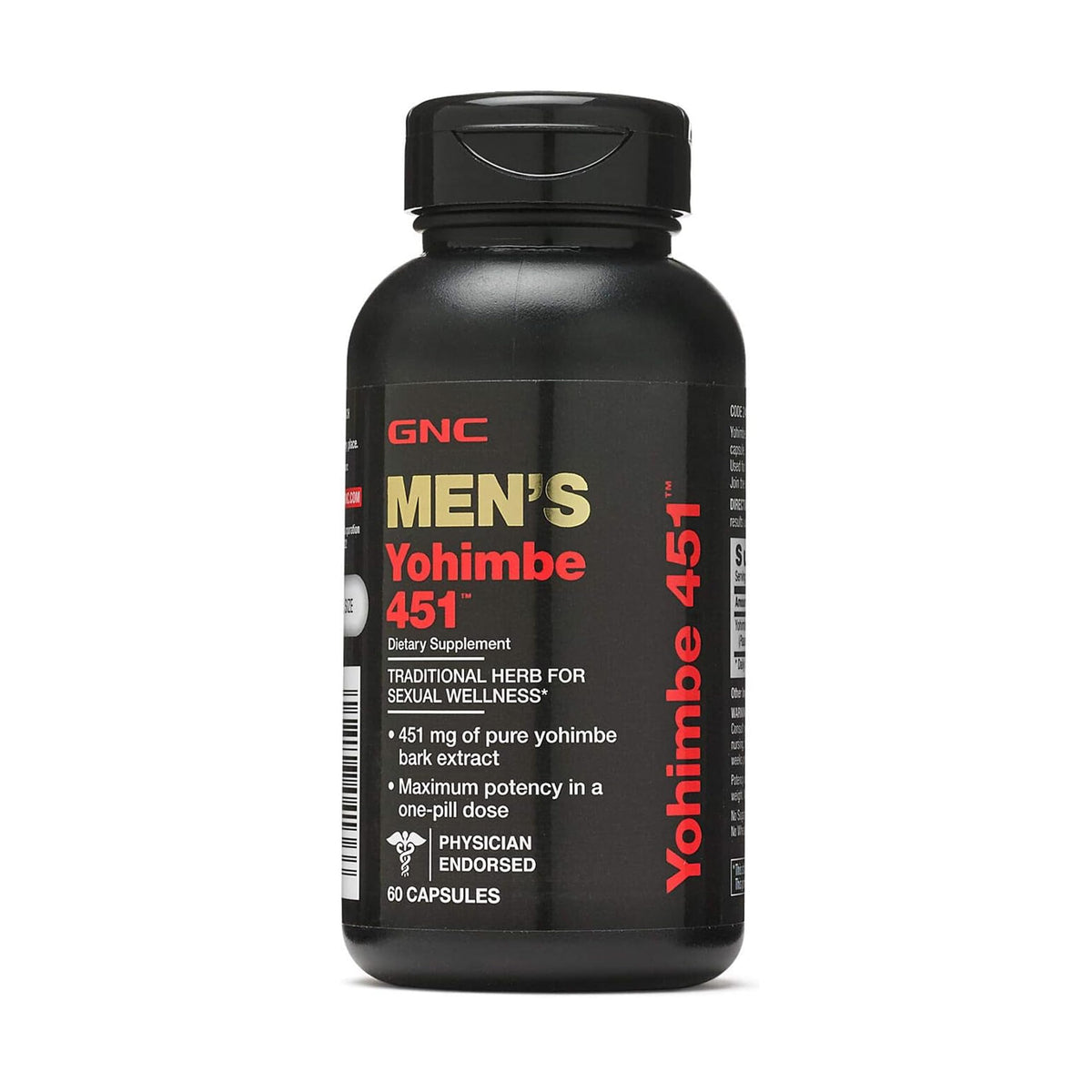 GNC Yohimbe en frontal mostrando envase y claridad de la marca