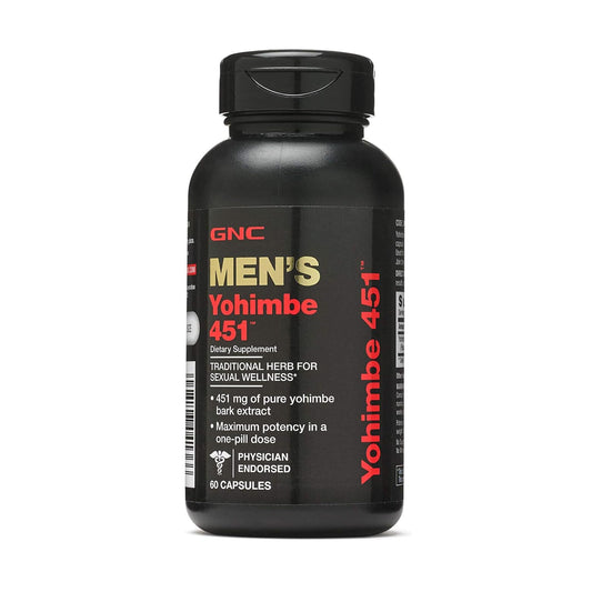 GNC Yohimbe en frontal mostrando envase y claridad de la marca