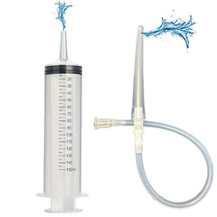 GNEGKLEAN vista frontal de la jeringa 150ml con control visible
