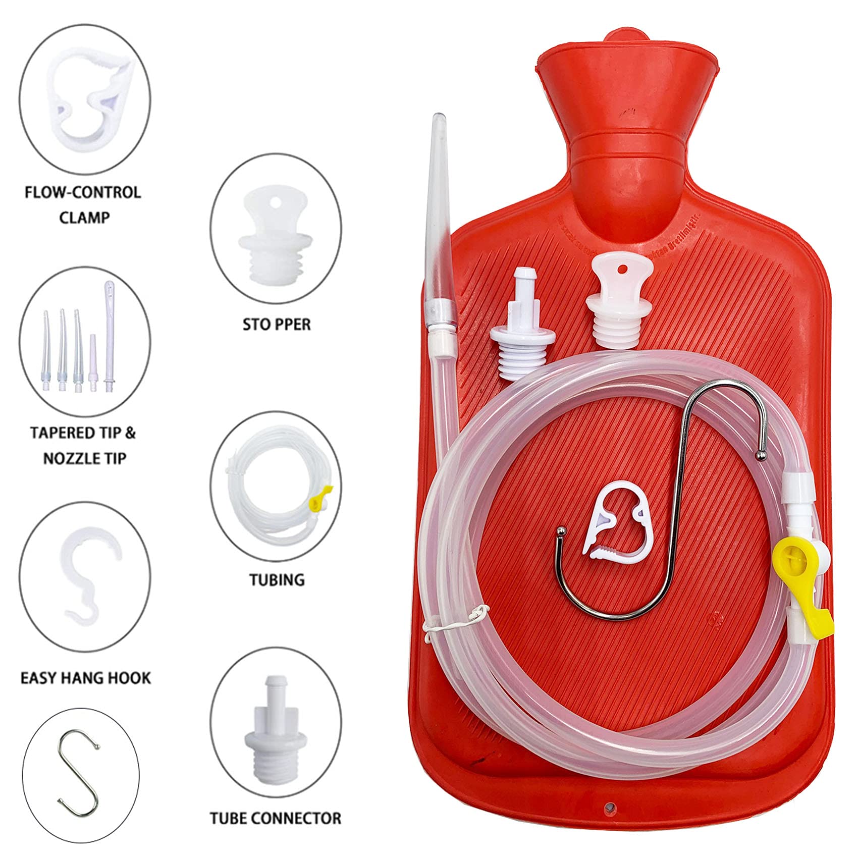 GNEGKLEAN kit instalado colgado en baño demostrando uso práctico en casa