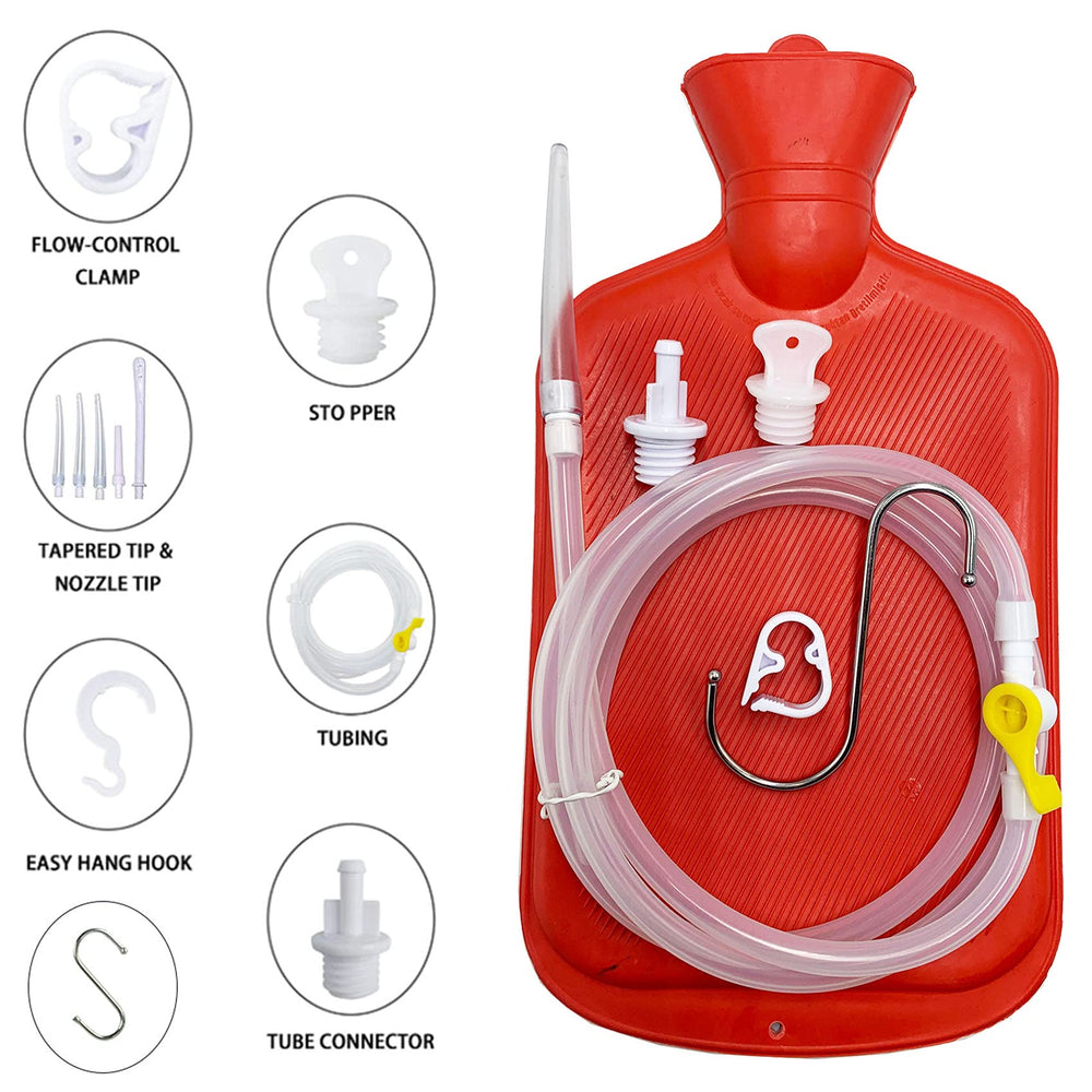 GNEGKLEAN kit instalado colgado en baño demostrando uso práctico en casa
