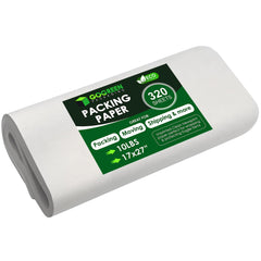 go green packaging paquete frontal mostrando 320 hojas y ahorro
