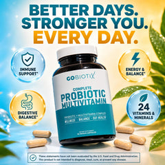 GOBIOTIX cápsula en primer plano que destaca la formulación probiótica