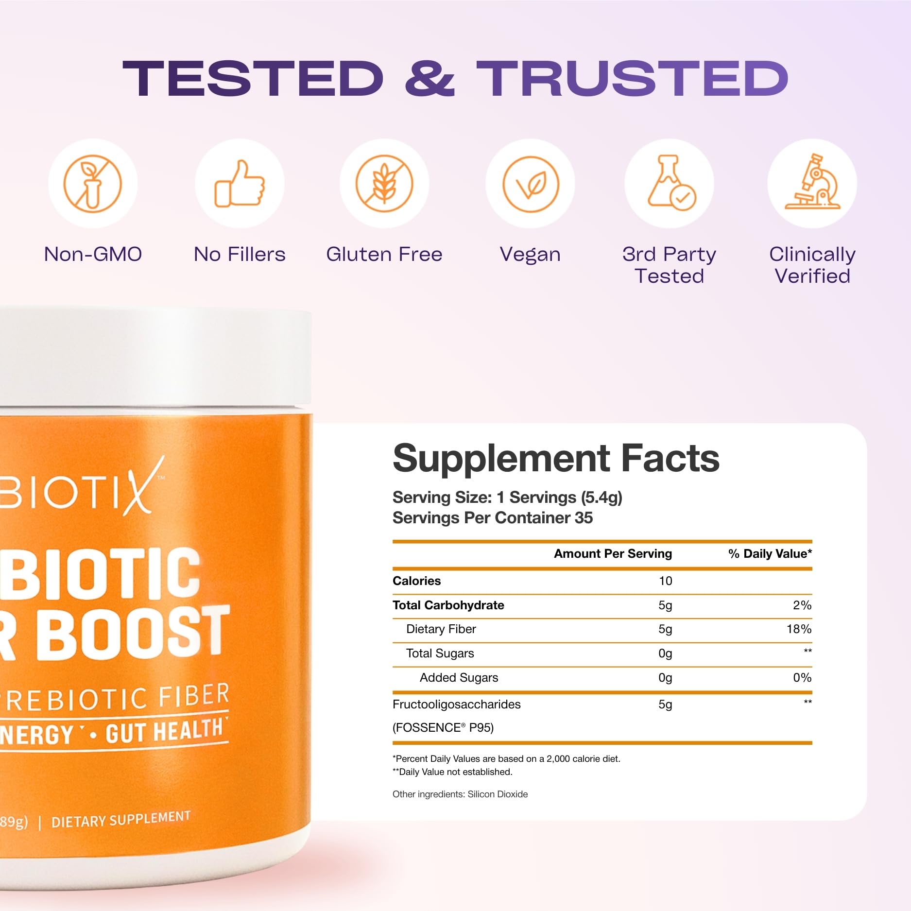 GOBIOTIX incorporado en batido vegetal para añadir fibra