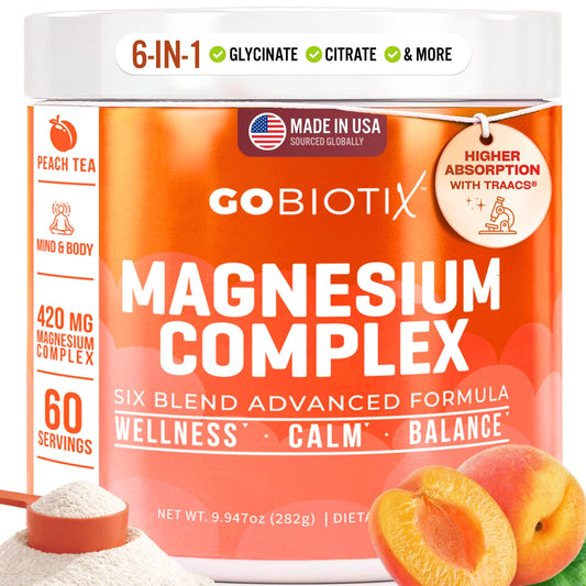 GOBIOTIX frente del envase sabor Peach Tea mostrando la marca y comodidad